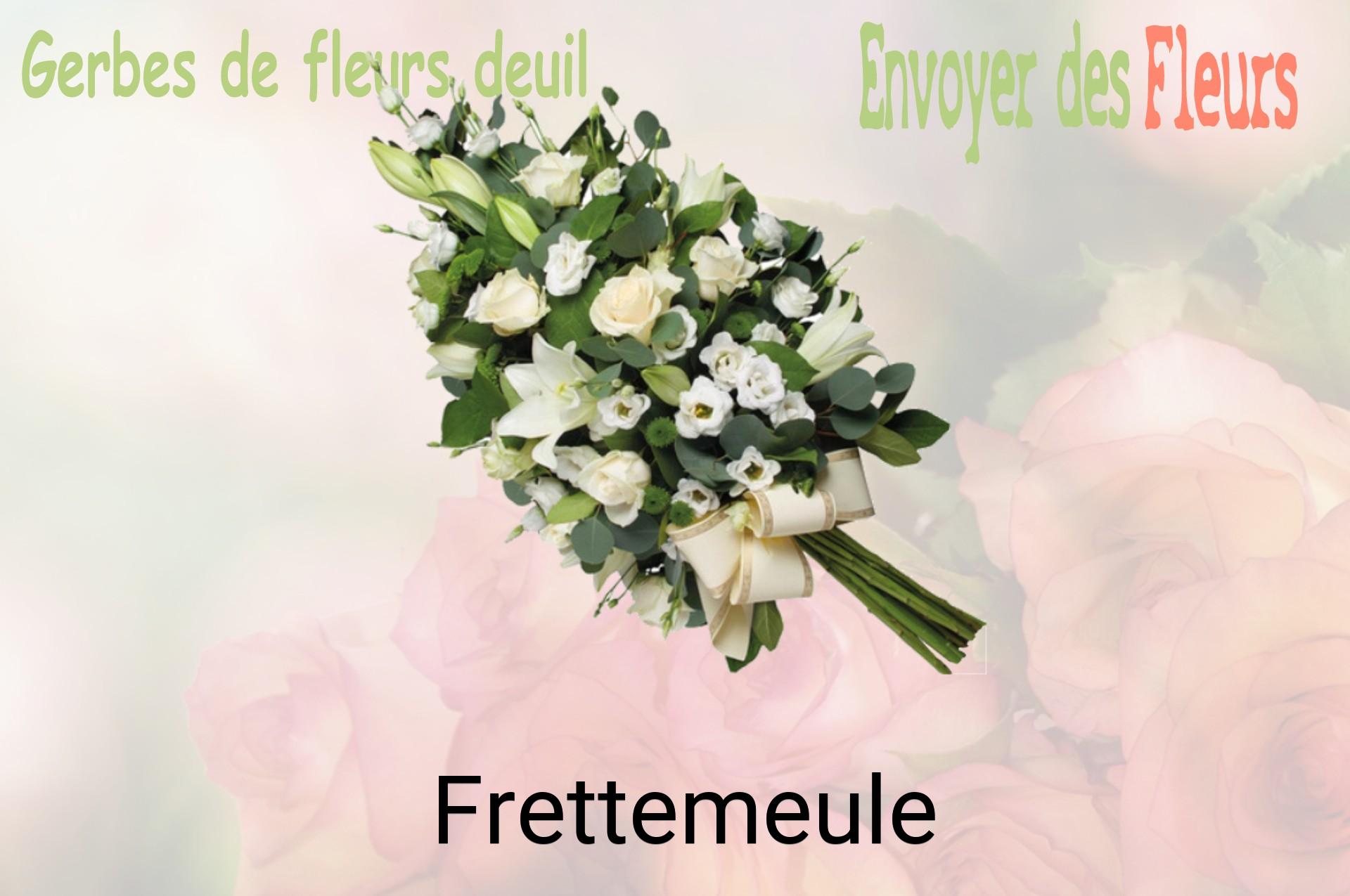Gerbe de fleurs de deuil livrée à Frettemeule